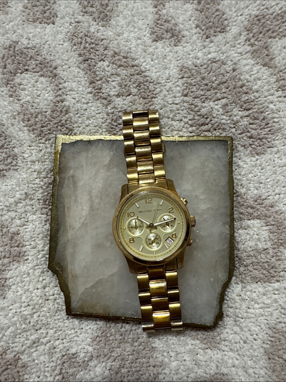 Michael Kors Gold Chronograph Bracelet Watch